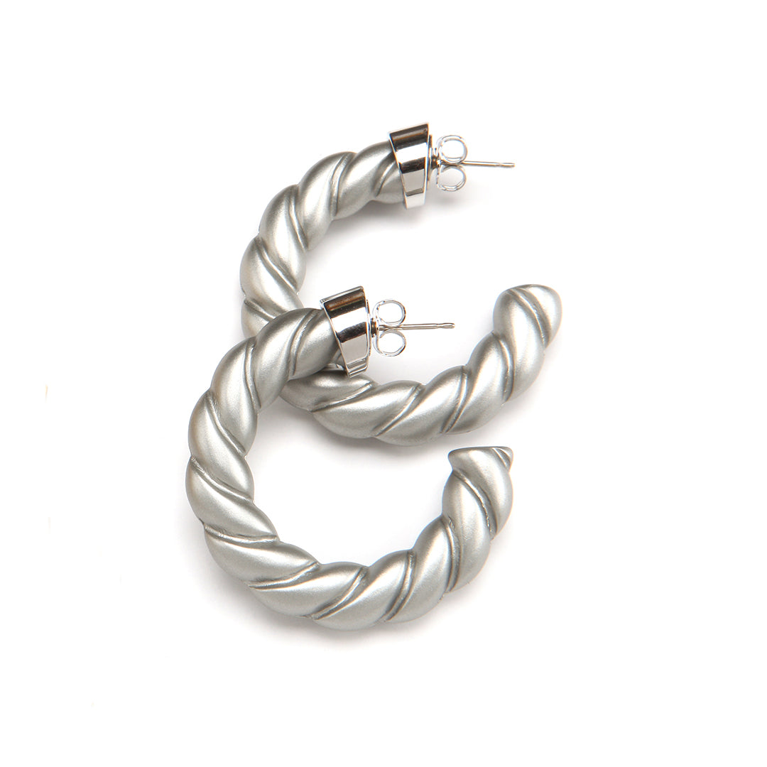 PONO Tia Barile Earrings in Silver avaialble at Barbara Katz
