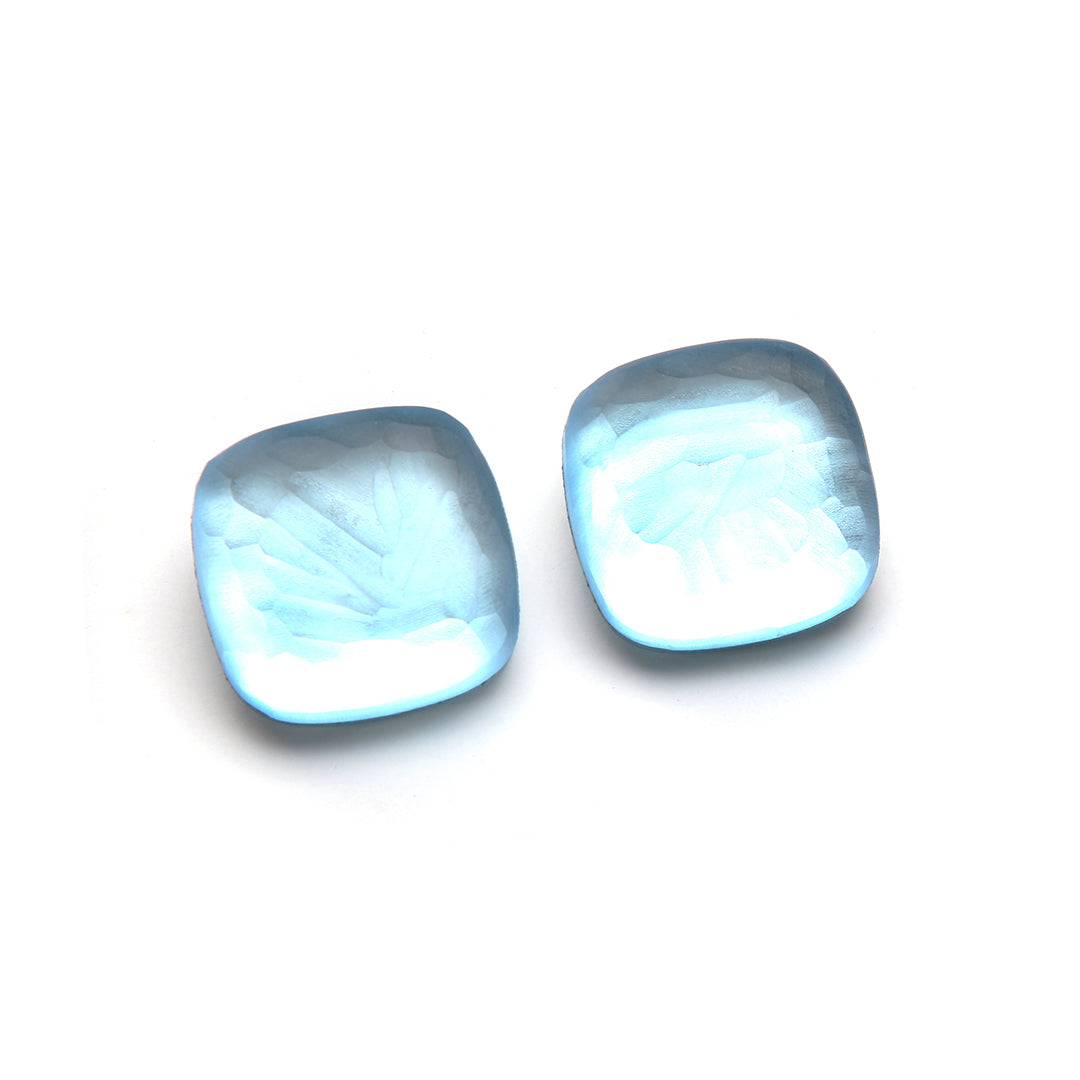 PONO Lara Ice Clip Earrings in Baby Blue available at Barbara Katz