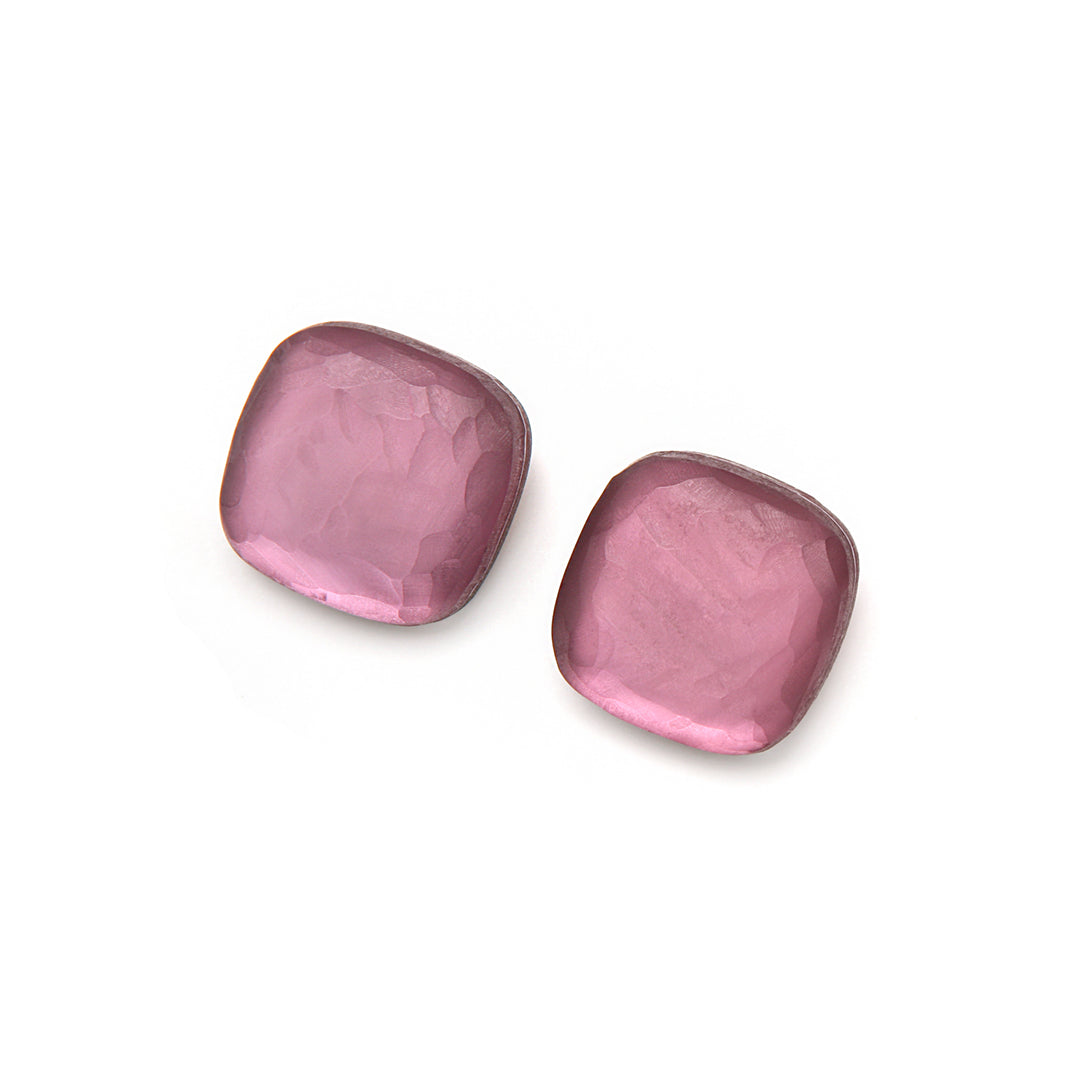Pono Lara Ice Clip Earrings Cerise available at Barbara Katz