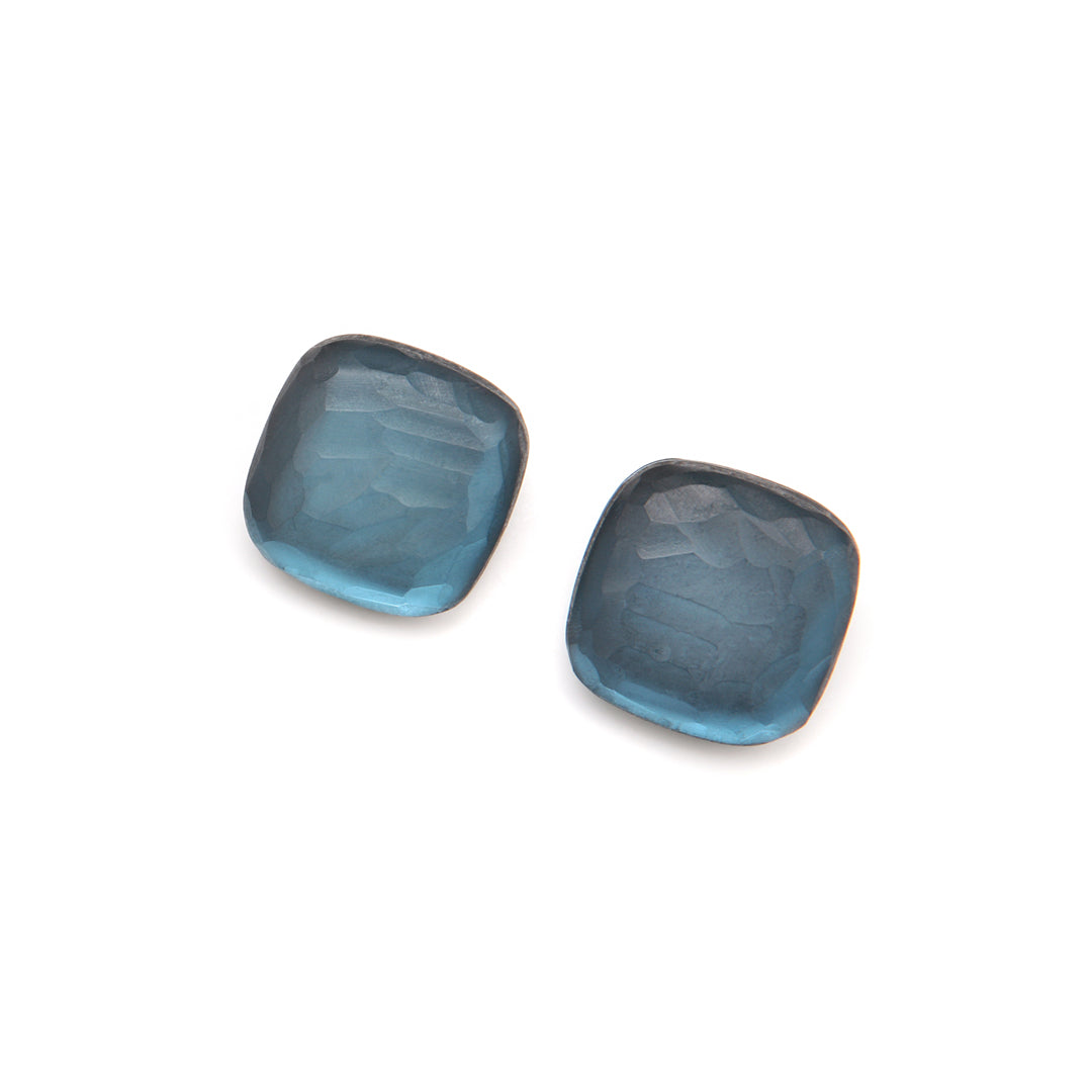 Pono Lara Ice Clip Earrings Deep Sea available at Barbara Katz