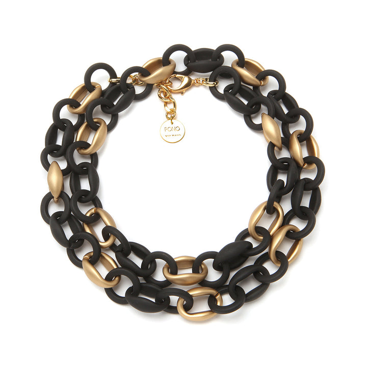 PONO Natalia Barile Necklace in Matte Black available at Barbara Katz