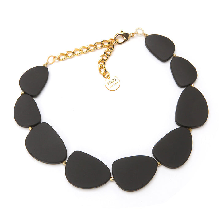 PONO Gemma Barile Necklace in Matte Black available at Barbara Katz