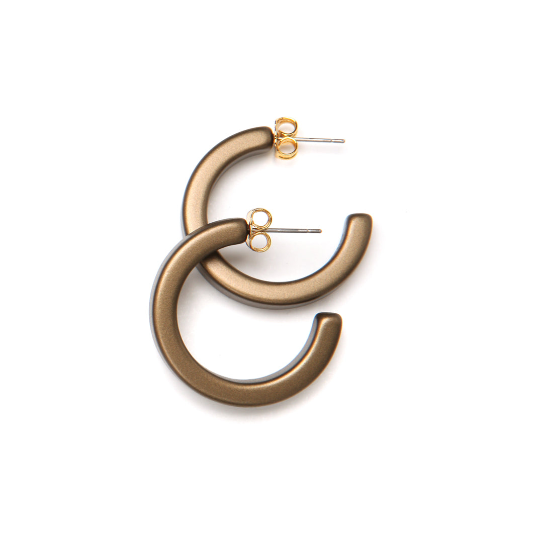 Pono Fia Barile Earrings Brass available at Barbara Katz