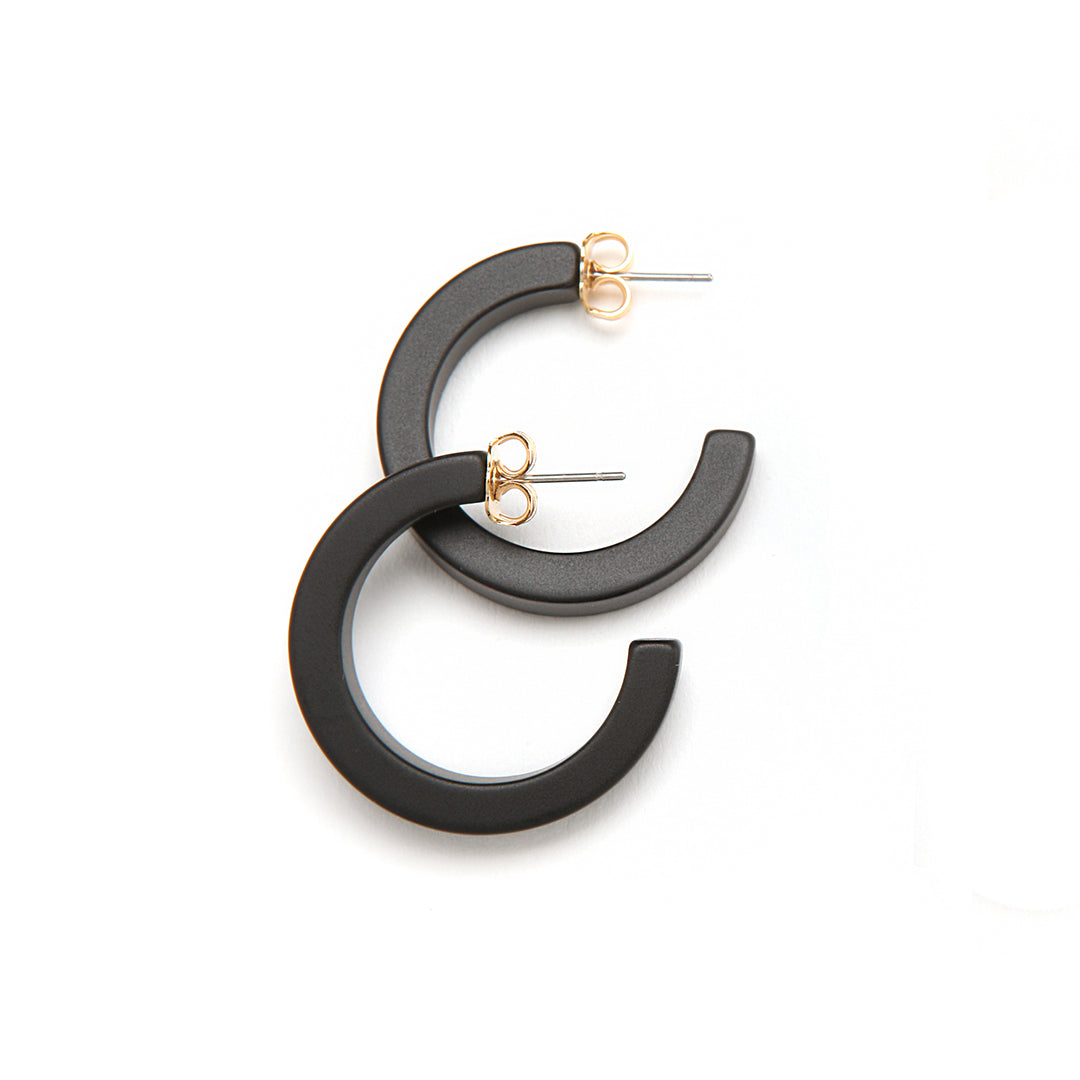 PONO Fia Barile Earrings in Matte Black available at Barbara Katz