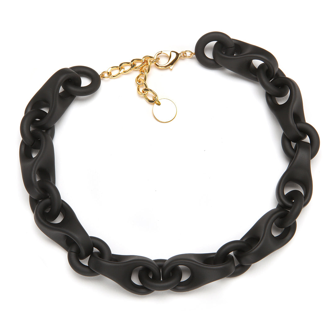 PONO Audrey Barile Necklace in Matte Black available at Barbara Katz