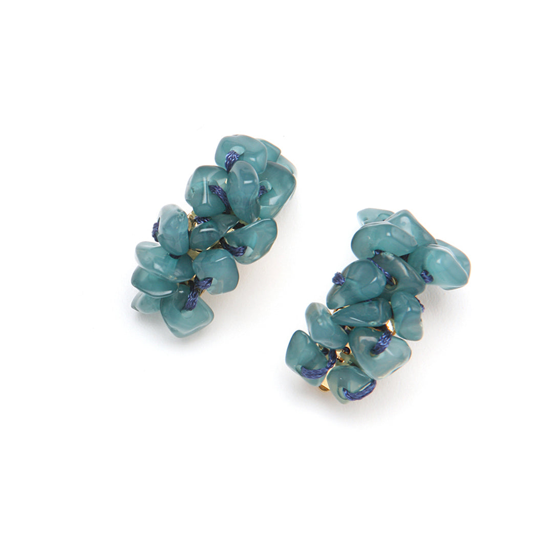 PONO Bea Clip Earrings in Emerald available at Barbara Katz
