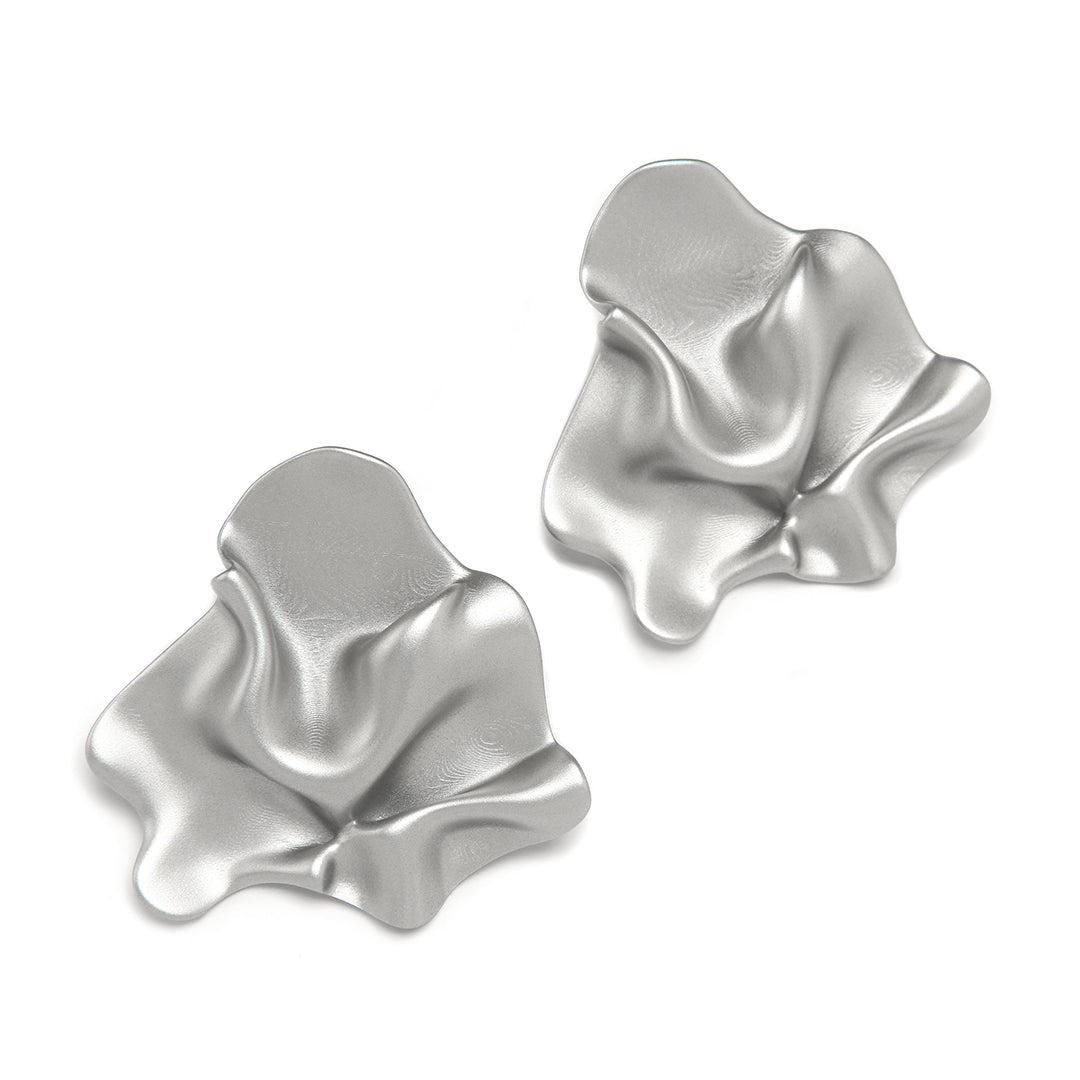PONO Azalea Clip Earrings in Silver available at Barbara Katz