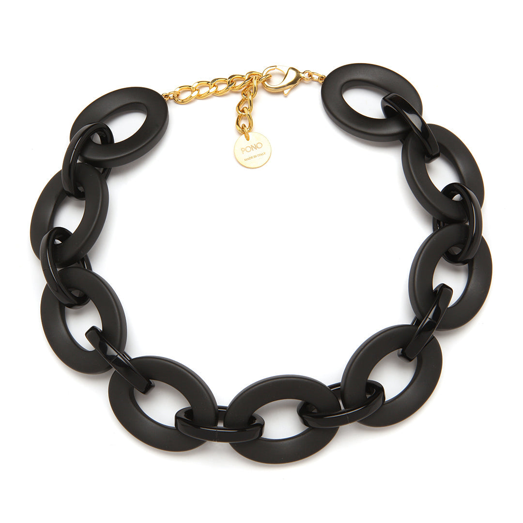 PONO Linda Necklace in Matte Black available at Barbara Katz