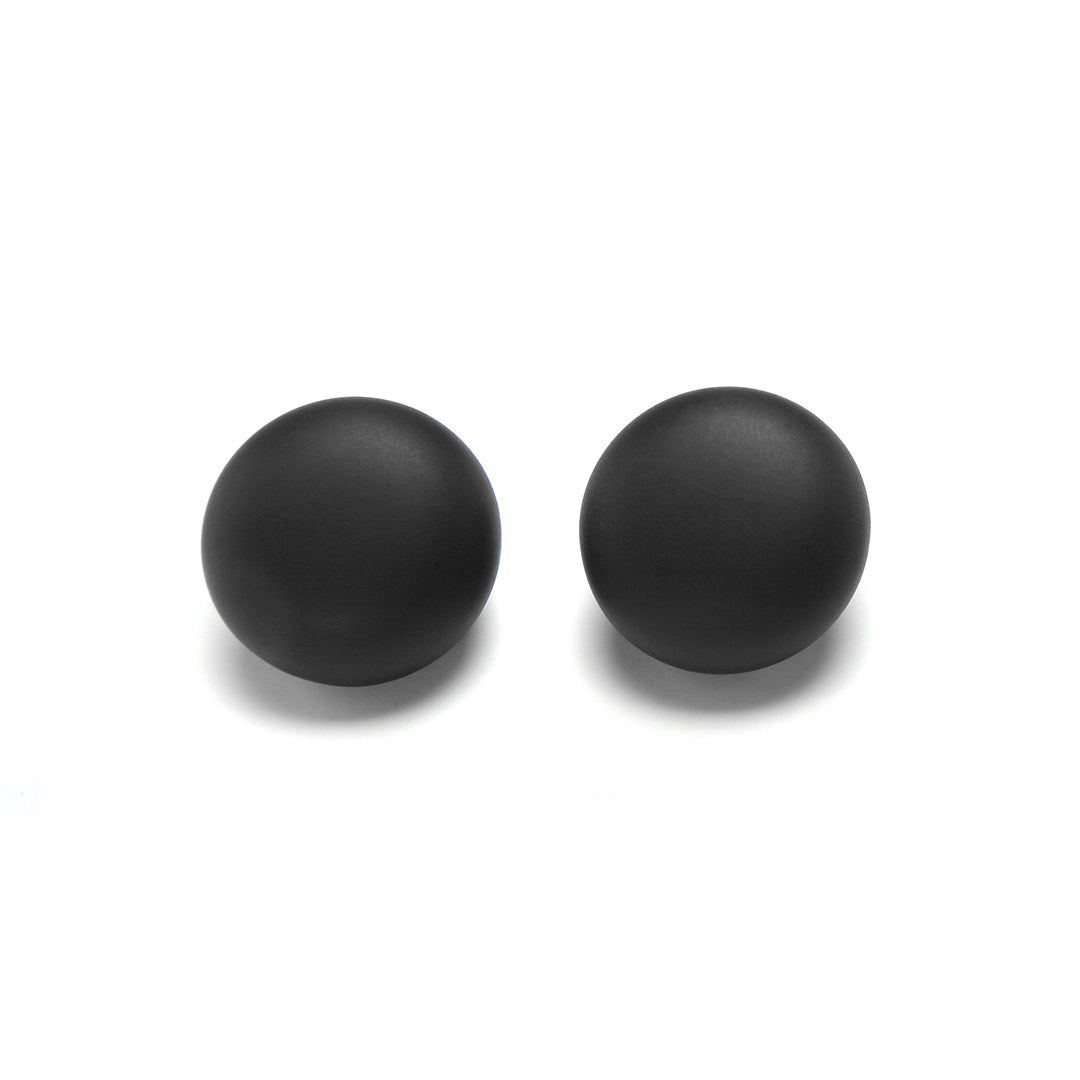 PONO Mollie Barile Clip Earrings in Matte Black available at Barbara Katz