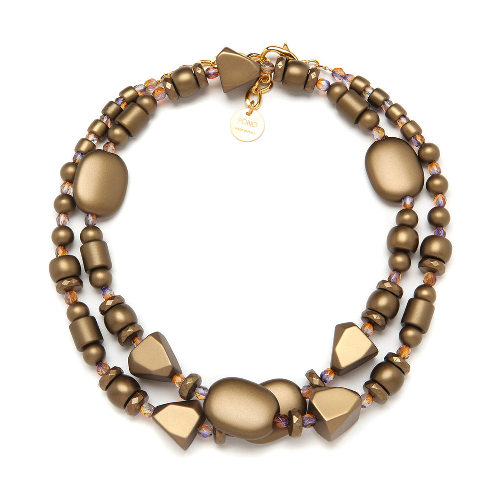 PONO Allegra Necklace in Brass available at Barbara Katz