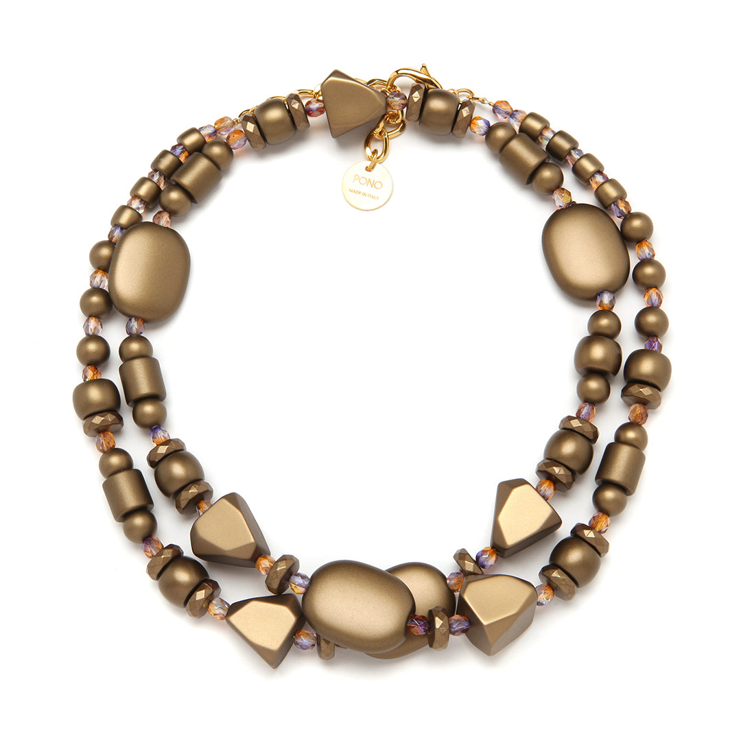 PONO Allegra Necklace in Brass available at Barbara Katz
