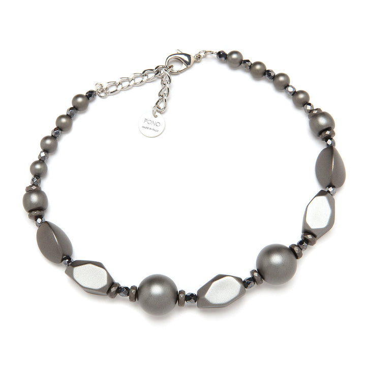 PONO Naomi Necklace in Gunmetal available at Barbara Katz