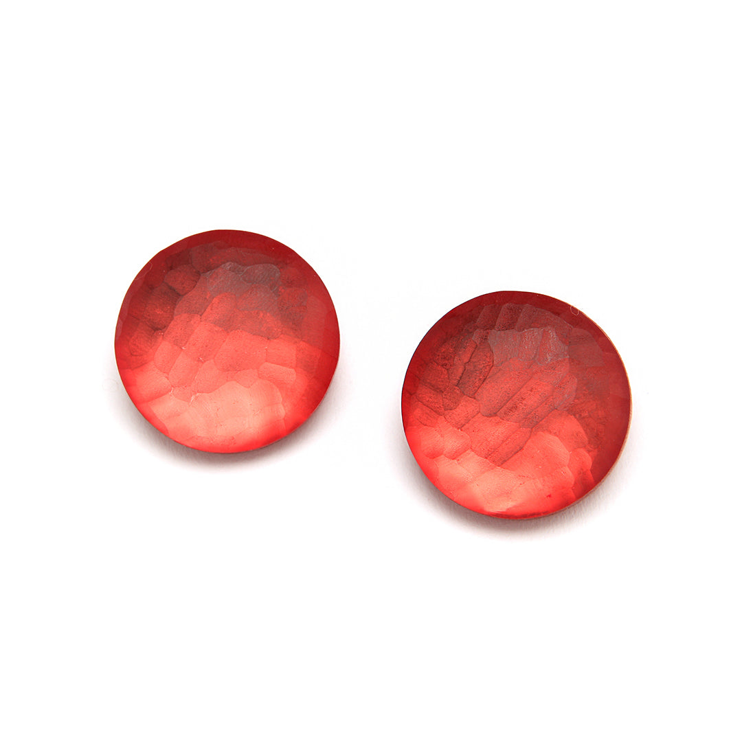 PONO Ice Rosa Clip Earrings in Fire Red available at Barbara Katz