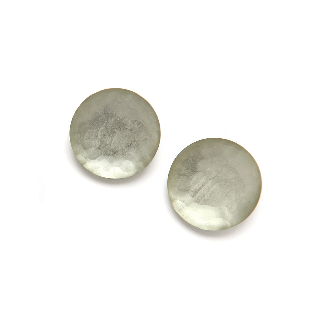 PONO Ice Rosa Clip Earrings in Moss Green available at Barbara Katz