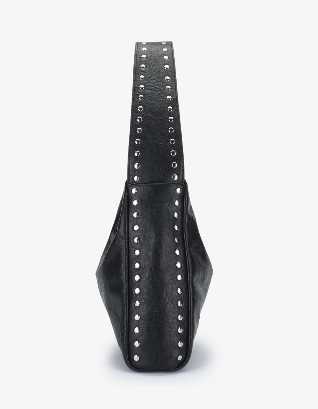 Remi/Reid Pascal Vegan Leather Studded Shoulder Bag in Black/Silver available at Barbara Katz