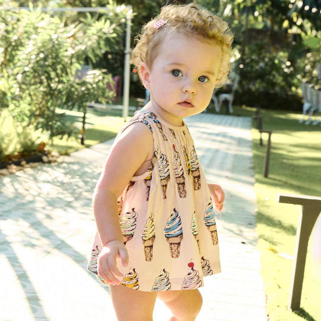 Pink Chicken Baby Girls Jaipure 2-Piece Set - Pink Soft Serve available at Barbara Katz