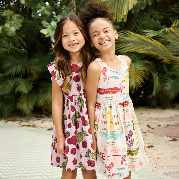 Pink Chicken Girls Elsie Dress - Lavender Raspberries available at Barbara Katz