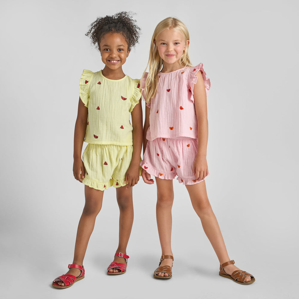 Pink Chicken Baby Girls Roey 2-Piece Set - Butterfly Embroidery available at Barbara Katz