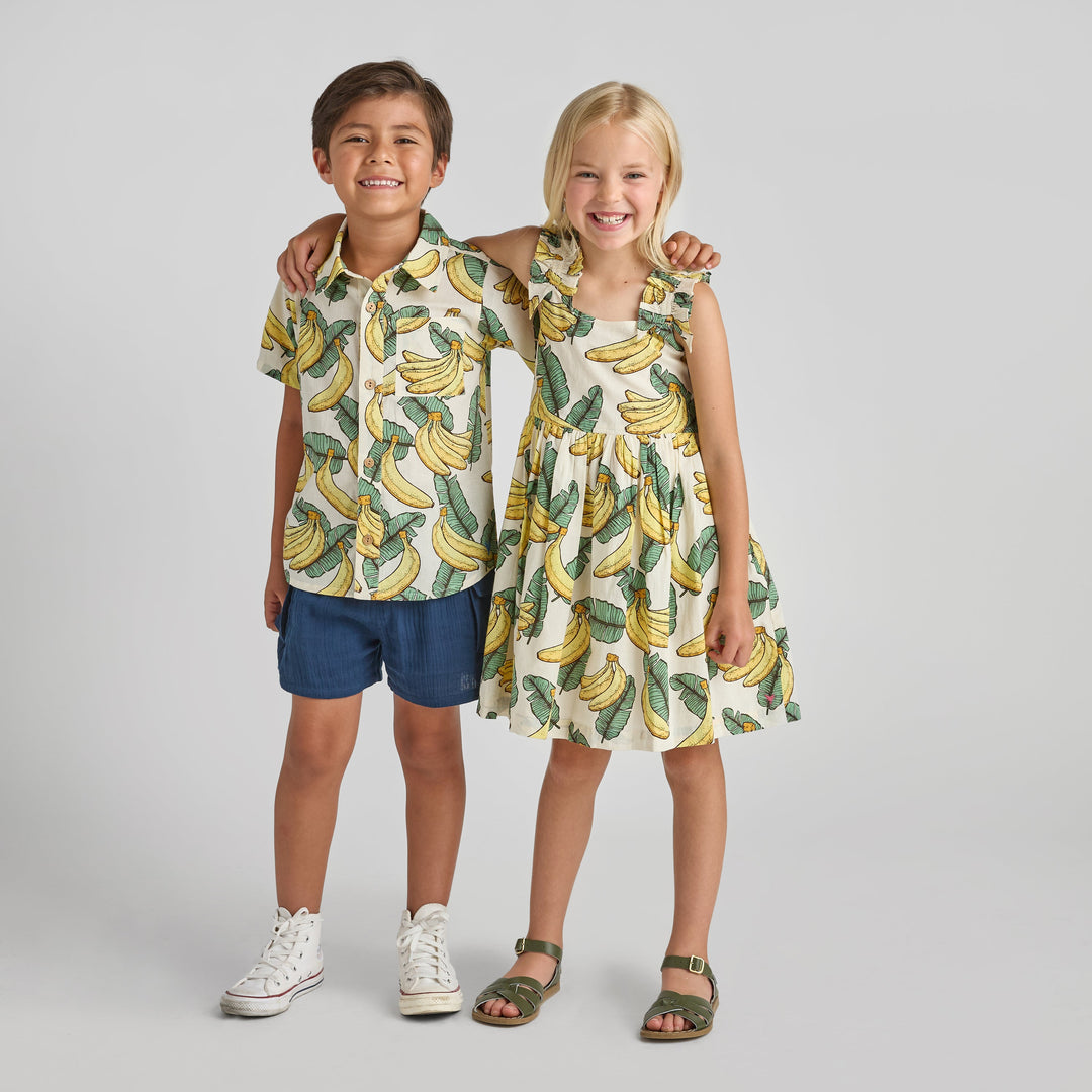 Pink Chicken Girls Via Dress - Banana Leaves available at Barbara Katz