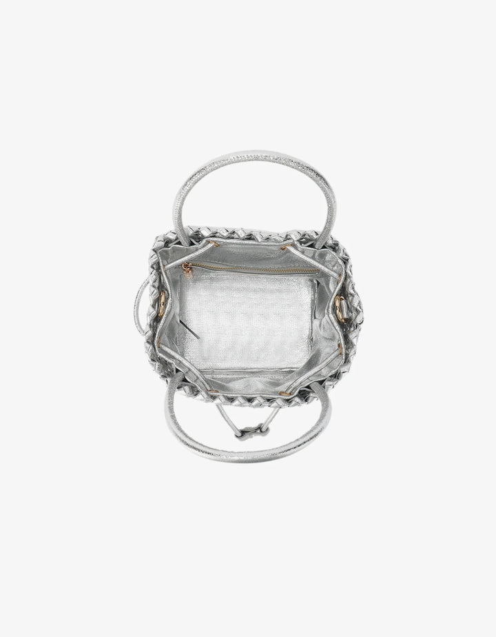 Remi/Reid Perrie Mini Bucket Bag in Silver available at Barbara Katz
