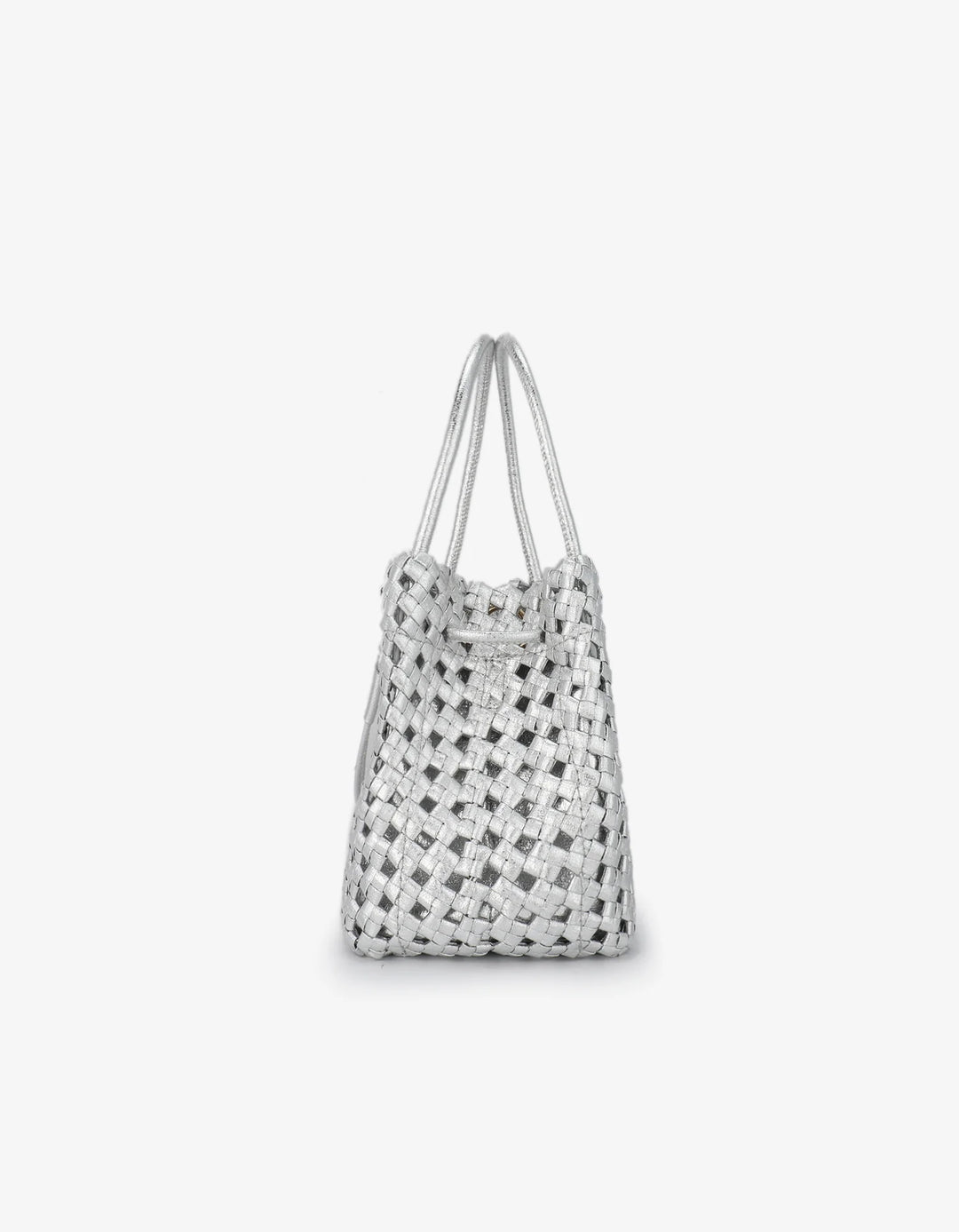 Remi/Reid Perrie Mini Bucket Bag in Silver available at Barbara Katz