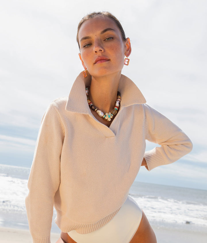 Lizzie Fortunato Tile Earrings in Pale Pink available at Barbara Katz