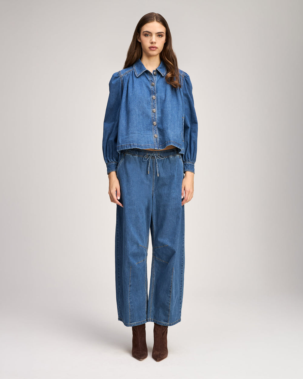 Cinq a Sept Lyla Jean Jacket in Light Wash available at Barbara Katz