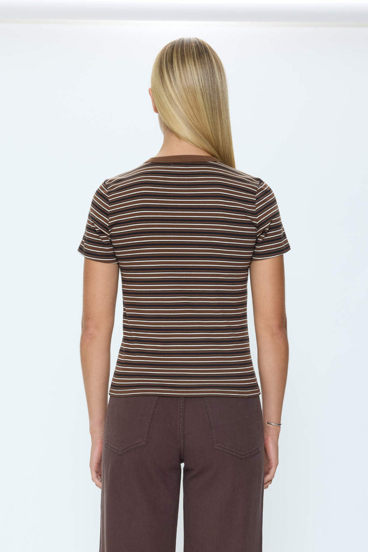 Pistola Alba Tee in Bruna Black Stripe available at Barbara Katz