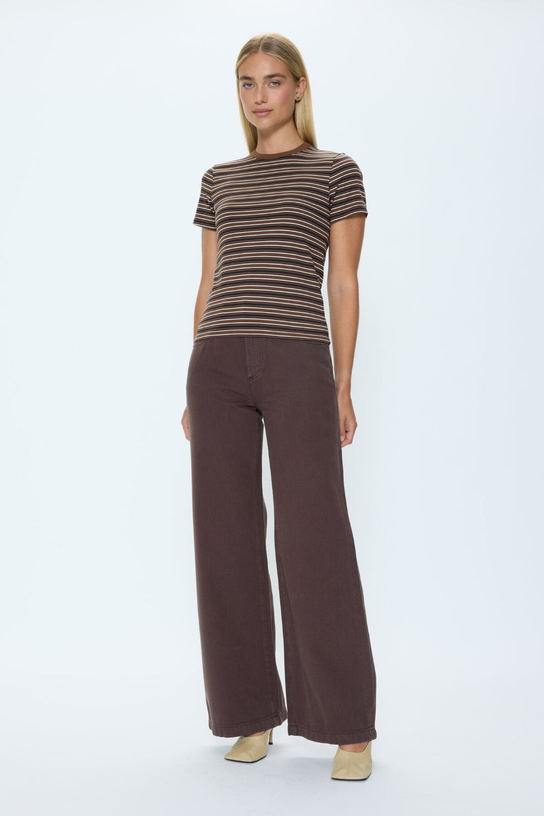 Pistola Alba Tee in Bruna Black Stripe available at Barbara Katz
