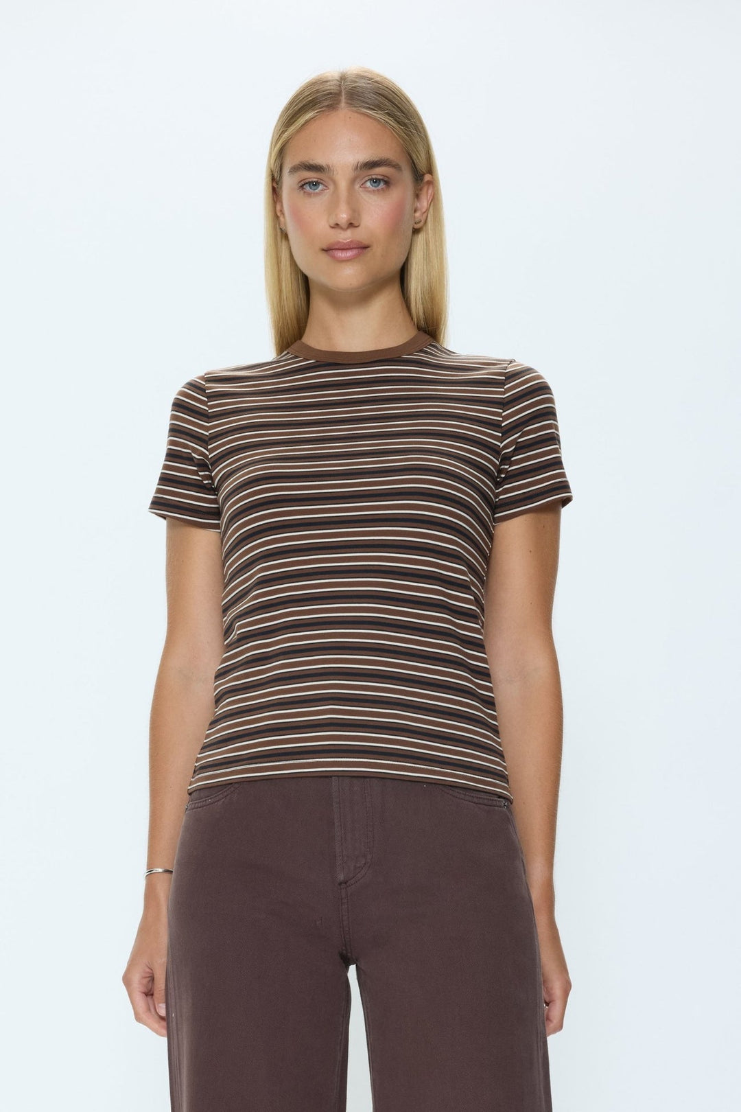 Pistola Alba Tee in Bruna Black Stripe available at Barbara Katz