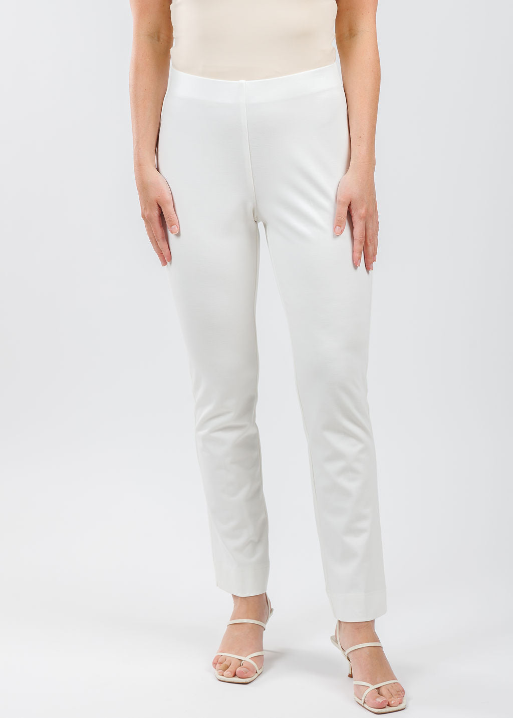 Peace of Cloth Annie 29" Paramount Knit Pants in Oyster available at Barbara Katz