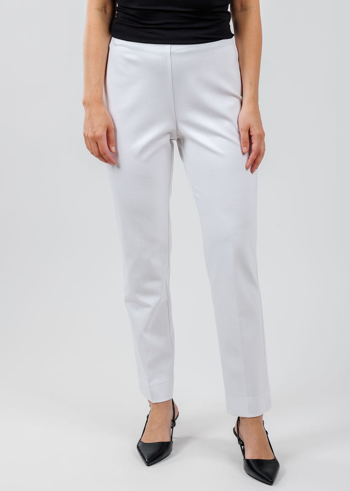 Peace of Cloth Annie 29" Paramount Knit Pants in White available at Barbara Katz