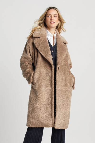 Adroit Atelier Polly Long Faux Fur Coat - Latte – Barbara Katz