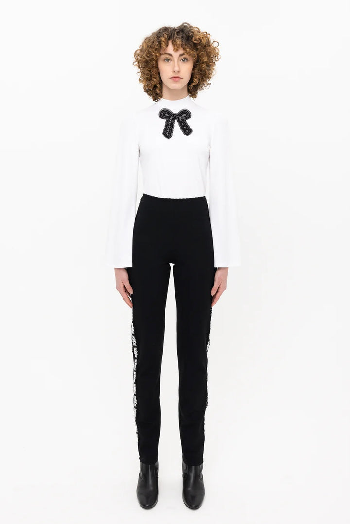 Nadya Toto PONTE LACE TRIM PANT