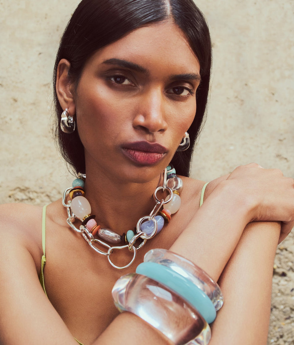 Lizzie Fortunato Monument Collar Necklace in Baja available at Barbara Katz