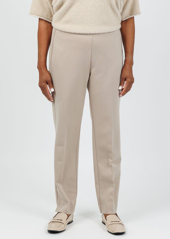 Peace of Cloth Annie 29" Paramount Knit Pants in Oat available at Barbara Katz