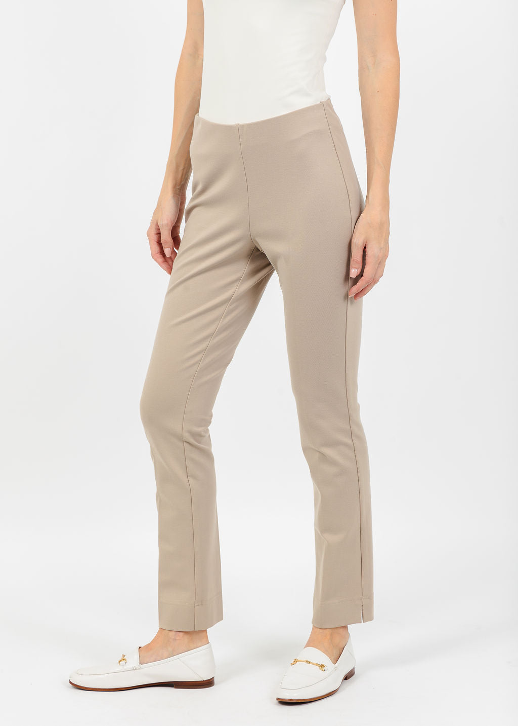Peace of Cloth Annie 29" Paramount Knit Pants in Oat available at Barbara Katz