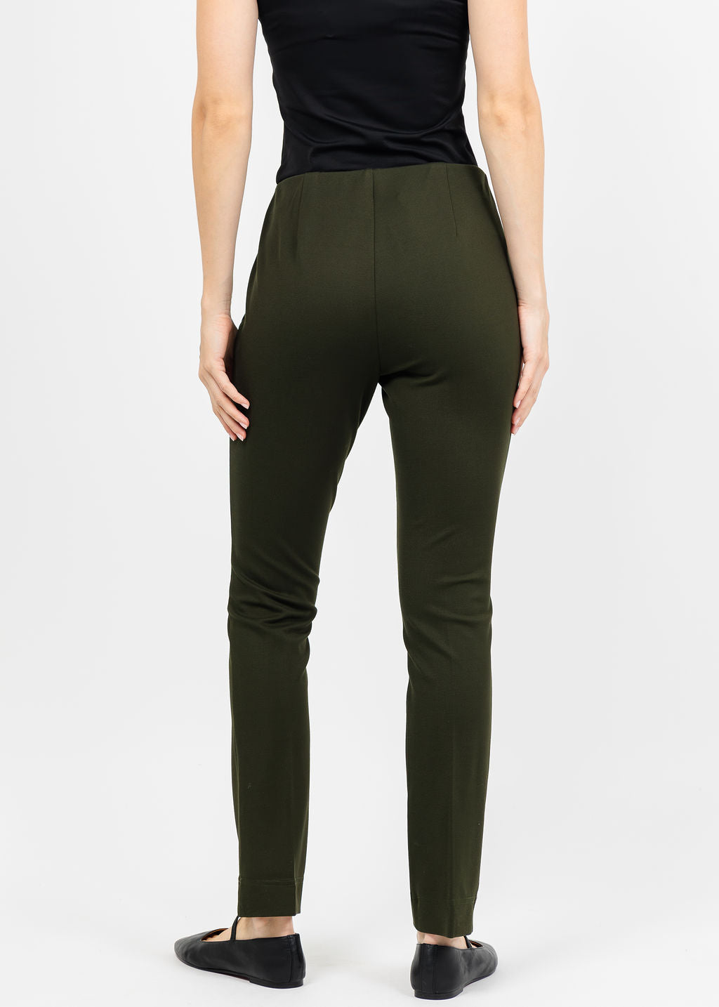 Peace of Cloth Annie 29" Paramount Knit Pants in Olive available at Barbara Katz
