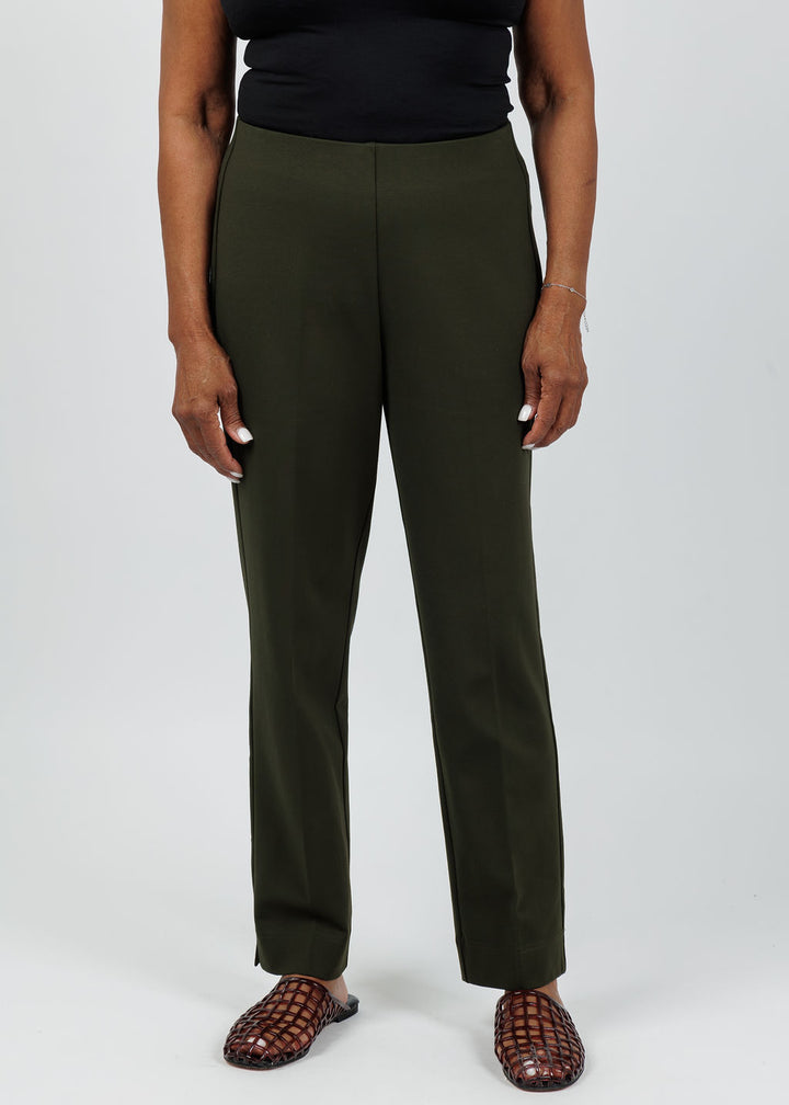 Peace of Cloth Annie 29" Paramount Knit Pants in Olive available at Barbara Katz
