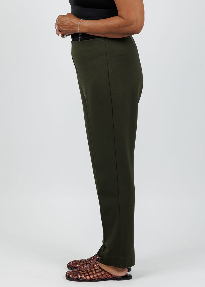 Peace of Cloth Annie 29" Paramount Knit Pants in Olive available at Barbara Katz