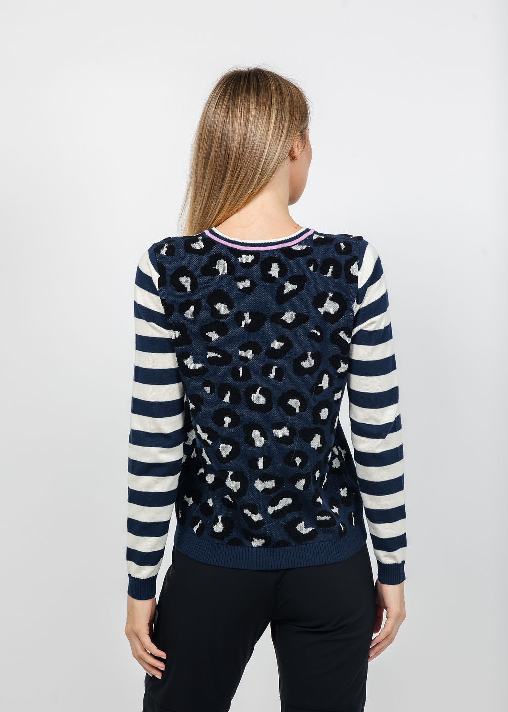 Peace of Cloth Cheetah in the Wild Sweater in Blue available at Barbara Katz