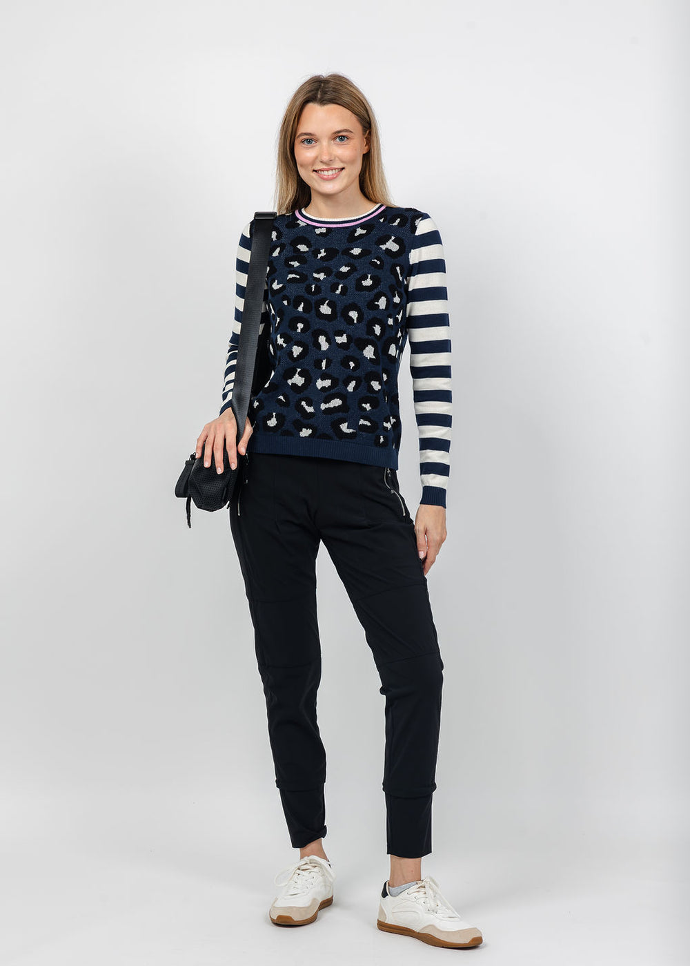 Peace of Cloth Cheetah in the Wild Sweater in Blue available at Barbara Katz