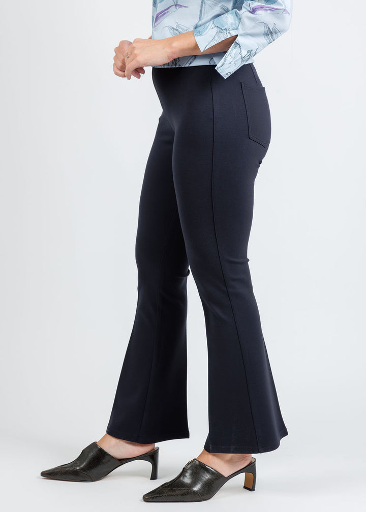 Peace of Cloth Ella Paramount Knit Pull-On Pants in Navy available at Barbara Katz
