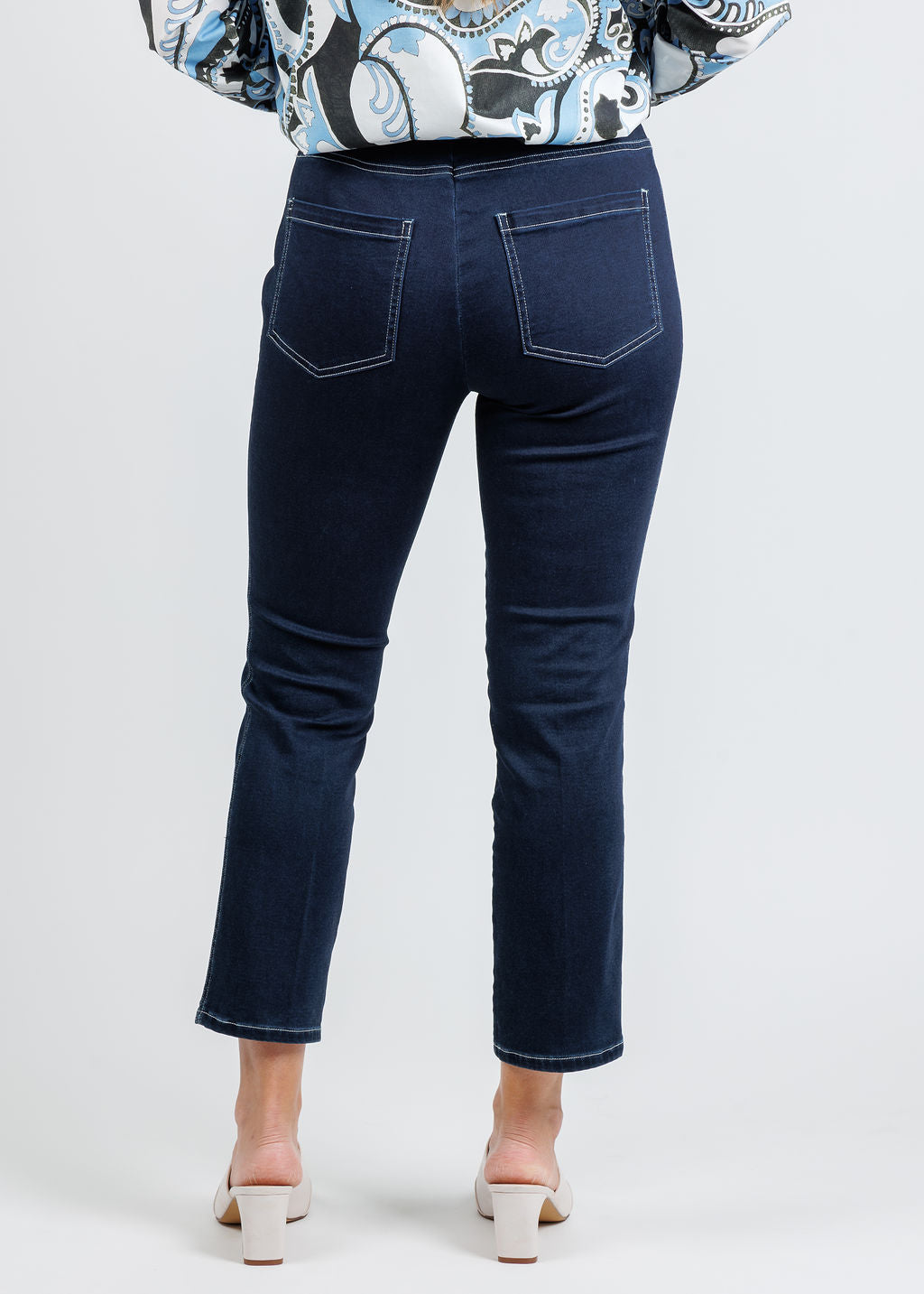 Peace of Cloth Joey Cropped Jeans in Indigo available at Barbara Katz