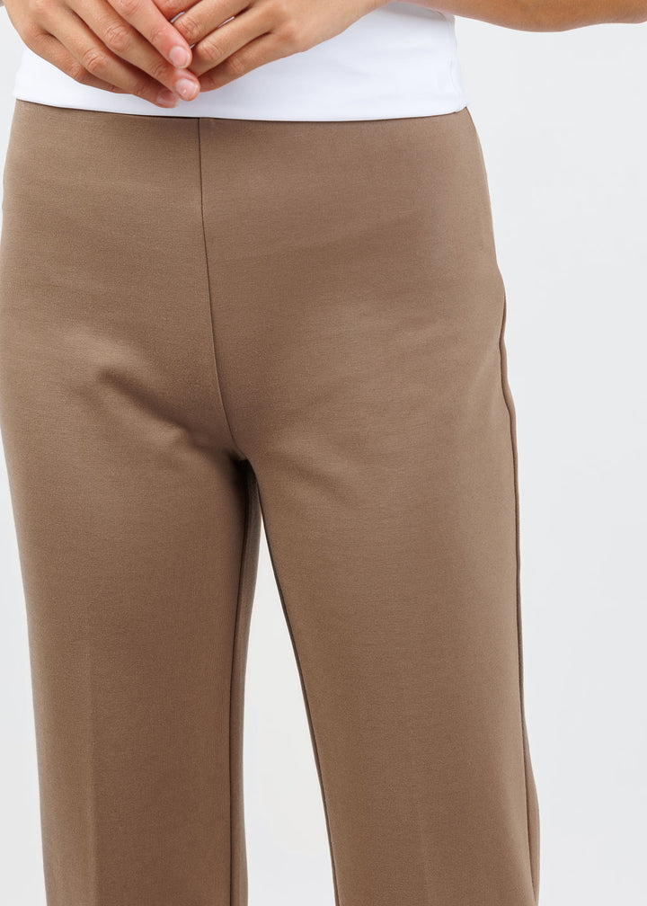 Peace of Cloth Jules Paramount Knit Pants in Mocha available at Barbara Katz