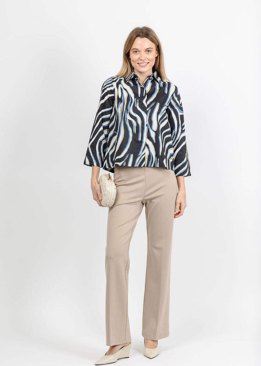 Peace of Cloth Jules Paramount Knit Pants in Oat available at Barbara Katz
