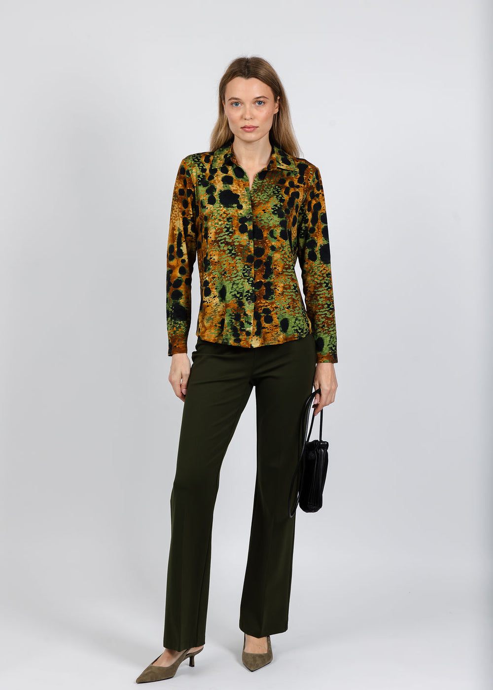 Peace of Cloth Jules Paramount Knit Pants Olive available at Barbara Katz