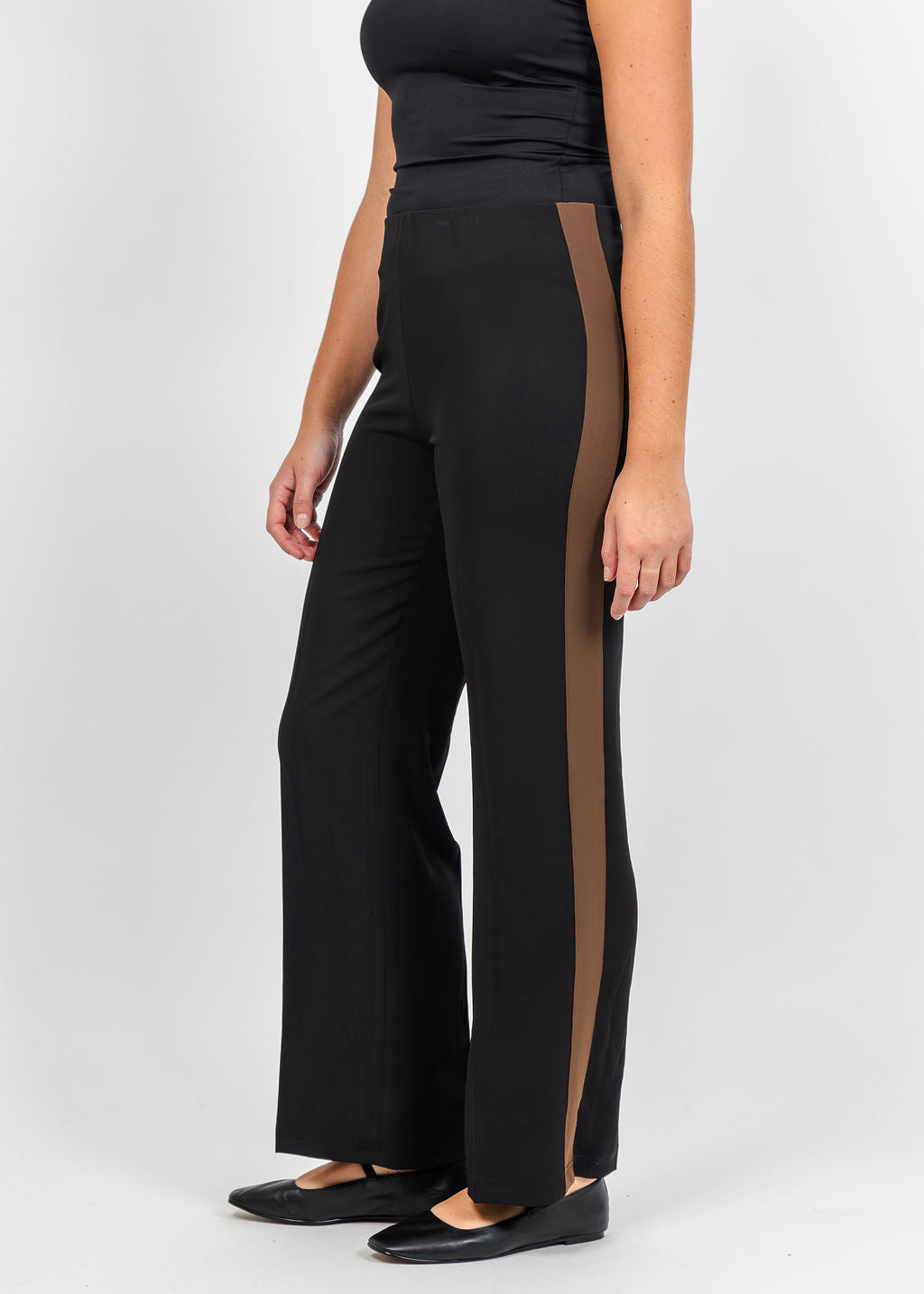 Peace of Cloth Reese Stripe Pant in Black available at Barbara Katz