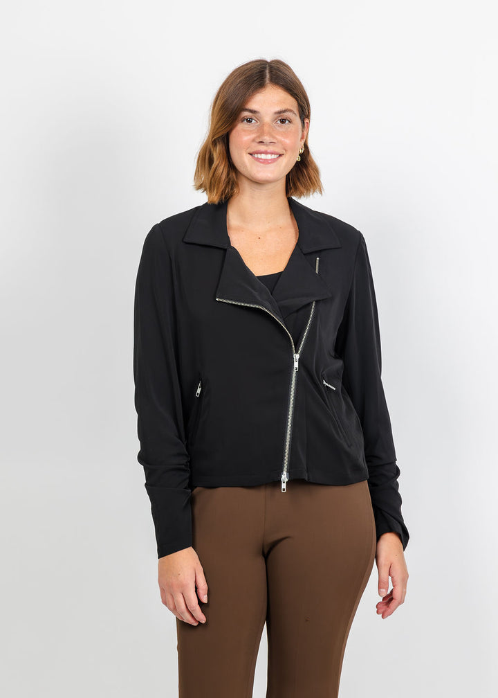 Peace of Cloth Skye Moto Jacket in Black available at Barbara Katz