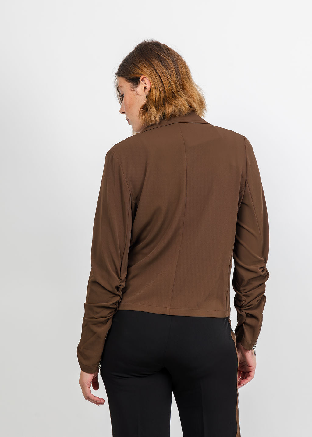 Peace of Cloth Skye Moto Jacket in Cocoa available at Barbara Katz